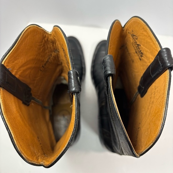 Lucchese Handmade Classic Crocodile Jones Black Embroidered Men 10.5 USA L 0311 - Picture 10 of 12